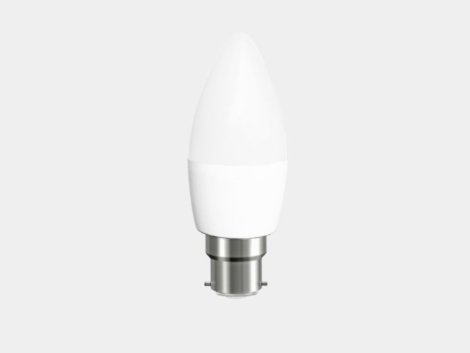 COMPACT 3W MILKY BULB CANDLE CLEAR